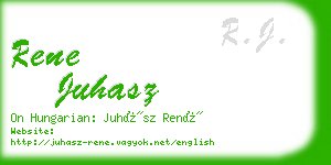 rene juhasz business card